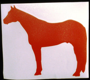 (CLD-QHRDDCL) "Quarter Horse" Red Western Decal