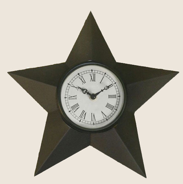 (CT817521) Western Star Clock - Rustic Brown