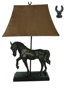 Bronze Finish Resin Horse Table Lamps - 2 Pack