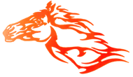 Flaming Horse Head Metal Wall Art