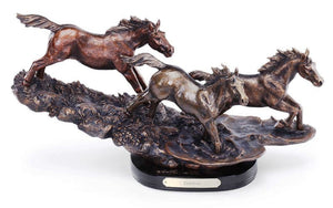 "Freedom" Running Horses Sculpture