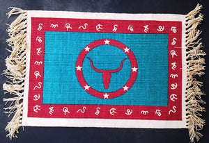 (EPHIMAT157) "Longhorn Turquoise & Red" Western Placemat