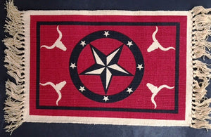 (EPHIMAT160) "Star Red & Black" Western Placemat
