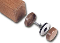 "Forever Glides" Self-Leveling Floor Protectors for Wood Furniture 1-1/4" DARK OAK (4-Pack)