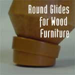 "Forever Glides" Self-Leveling Floor Protectors for Wood Furniture 1" DARK OAK (4-Pack)