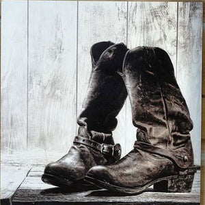 "Cowboy Boots" Western Canvas Wall Art