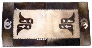 (GLPBRDK) Western Cowhide Boot Rug Dark 23" x 46"