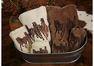 (HXTW3003) Western 3-Horses Towel Set