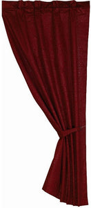 (HXWS4001RC) "Cheyenne Red" Tooled Leather Curtain