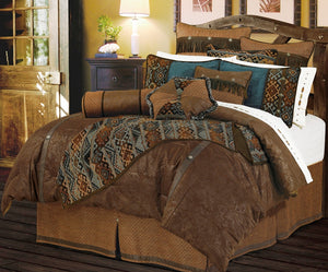 (HXWS4006K) "Del Rio" Western 5-Pc Comforter Set King
