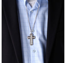 Load image into Gallery viewer, (MSNC3110) Men's Western Wheat Cross Necklace