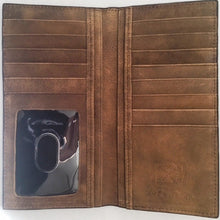 Load image into Gallery viewer, (WFAXRC-15) Twisted-X Medium Brown Distressed Rodeo Wallet with Skull