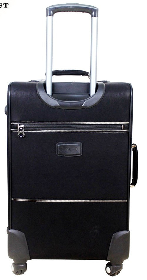 3PCS/SET Spinner Luggage Set Vintage Print suitcase PU Leather