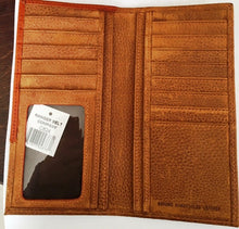Load image into Gallery viewer, (WFAC824) Western Natural Tooled Rodeo Wallet with Hair-On Inlaid Cross