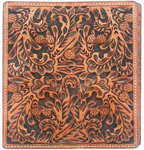 (WFAC1213) Western Tooled Leather Rodeo Wallet