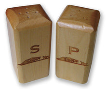 Load image into Gallery viewer, (MBHW34XX) Western Wooden Salt &amp; Pepper Shakers with Multiple Engraving Options