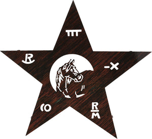 (LZBS22W) 22" "Branding Star" Western Metal Art