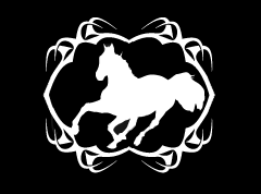 (MBDV8110) "Tribal Running Horse" High Performance Vinyl Decal