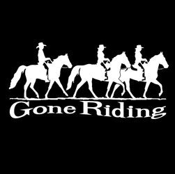 (MBDV8178) "Gone Riding - 3 Gaited" High Performance Vinyl Decal