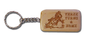 (MBKC5036) "Three Turns and Home" Wooden Key Chain