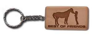 (MBKC5075) "Best of Friends" Wooden Key Chain