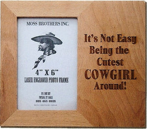 (MBLF2083) "Around Cowgirl" Laser Engraved Western Picture Frame