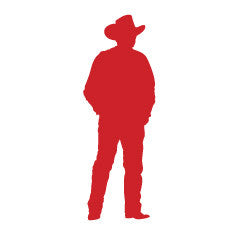 (MBRR8100) "Standing Cowboy"  Reflective Trailer Decal