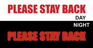 (MBRR8114) "Please Stay Back" 15in Strip Reflective Trailer Decal