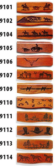 Moss Brothers Housewares - Engraved Designs - 4 House-Style Steak Knives  With or Without Holder - Billy's Western Wear