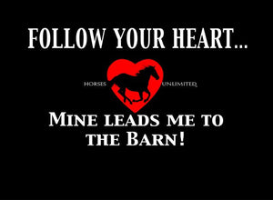 (MBUH7620) "Follow Your Heart" Horses Unlimited T-Shirt