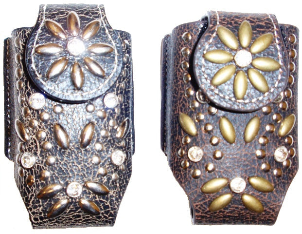 (MFW06840) Western Cell Phone Holder with Flower Design