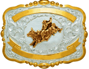 (MFW38472) "Bull Rider" Western Trophy Belt Buckle