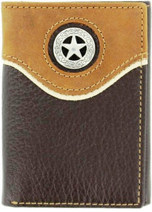 (MFWN5418802) "Texas Star" Western Tri-Fold Wallet