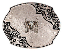 Load image into Gallery viewer, (MS27310-447M) Western Lace Whisper Flourish Buckle with Buffalo Skull