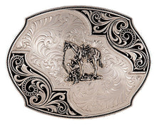Load image into Gallery viewer, (MS27310-456) Western Lace Whisper Flourish Buckle with Cowboy &amp; Horse