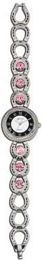 (MSMT61115PK) Western Ladies's Bezel Set Pink Horseshoe Watch