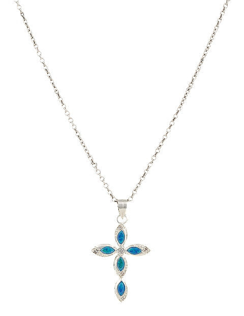 (MSNC2727) Waters of Faith Cross Necklace