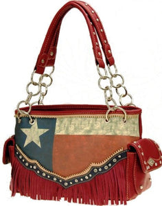 (MWTXV8085) "Texas Pride" Western Faux Leather Handbag