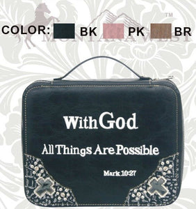 (MWVSDC001) "With God All Things Are Possible" Western Bible Cover