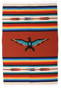 "Thunderbird Rust" Southwestern Blanket