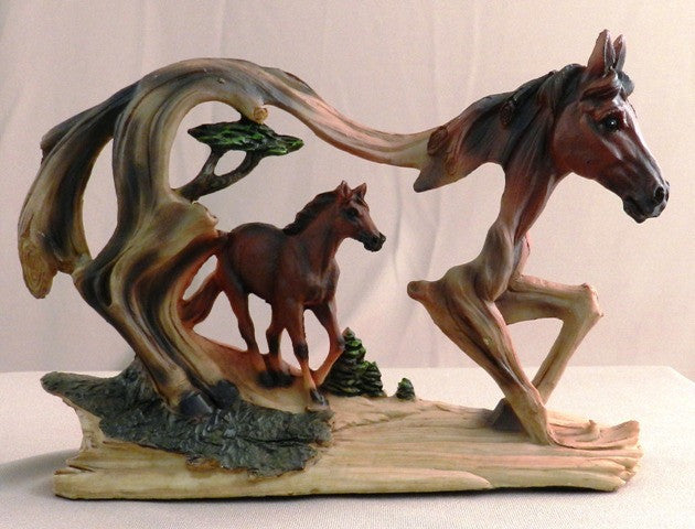 (PS6999) Western Brown Horse in Horse Sculpture
