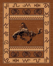 Load image into Gallery viewer, "Bucking Bronc'" Western Area Rug  (5 Sizes Available)