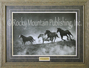 (RMP-N30708) "Run With the Wind" Horses Framed & Matted Print (24" x 32")