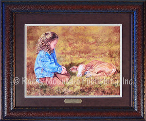 (RMP-SS31) "Getting to Know You" Western Framed & Matted Art Print