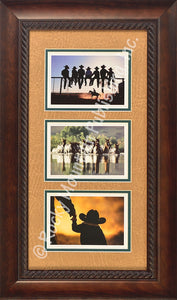 (RMP-TRP-ST02) "The Lesson Triple" Western Framed & Matted Print