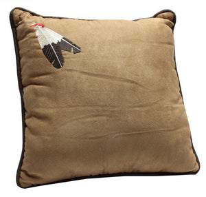 (RWBA9104P1) Western Navajoa Reversible Feather Accent Pillow