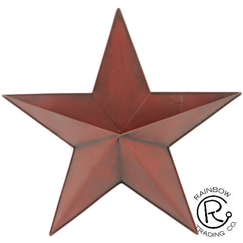 Western Red Metal Star with Storage Plaque