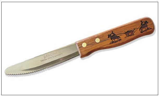 RUSTIC RANCH STEAK KNIFE BLOCK & SIX STEAK KNIVES – The Cowboys' Kitchen