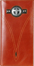 Load image into Gallery viewer, (TD0886137W11) Western Leather Rodeo Wallet with Cross Concho