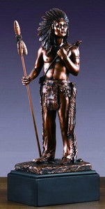 (TN54060) Indian Hero Western Sculpture 12" Tall